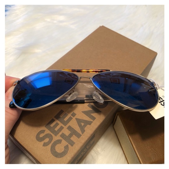 TOMS 60mm Blue Lens Sunglasses NWT - Picture 7 of 13